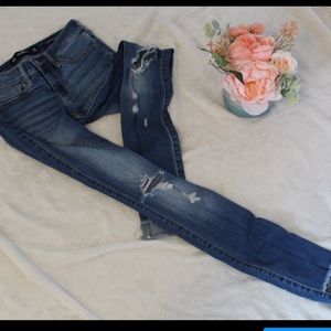 Low rise super skinny jeans